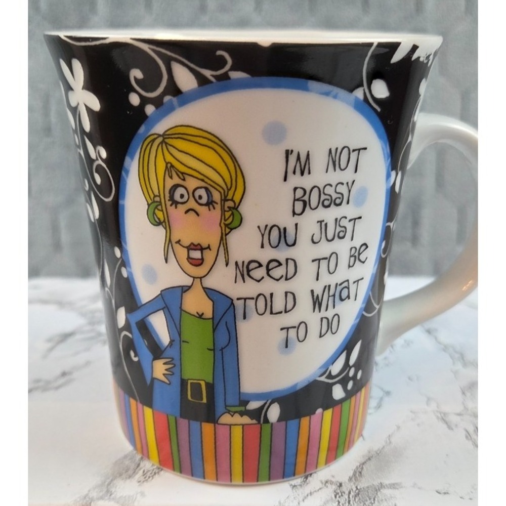Nicole Brayden Ceramic Coffee Cup Mug "I'm Not Bossy"